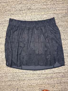 CALIA Women's Anywhere Woven Skort Caviar Crosshatch Size Medium Summer Sporty